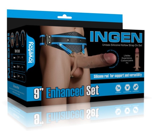 Lovetoy - 9'' Ingen Enhanced Strap-On Set XS-M - Flesh photo