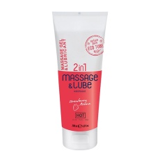 HOT - 草莓味 絲滑按摩和水性潤滑2合1裝 - 200ml  照片