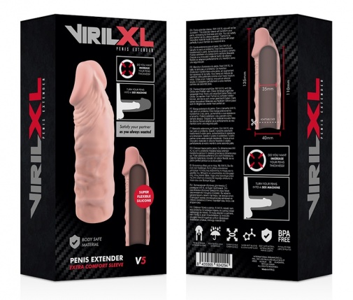 VirilXL - V5 仿真陰莖延長套 - 肉色 照片