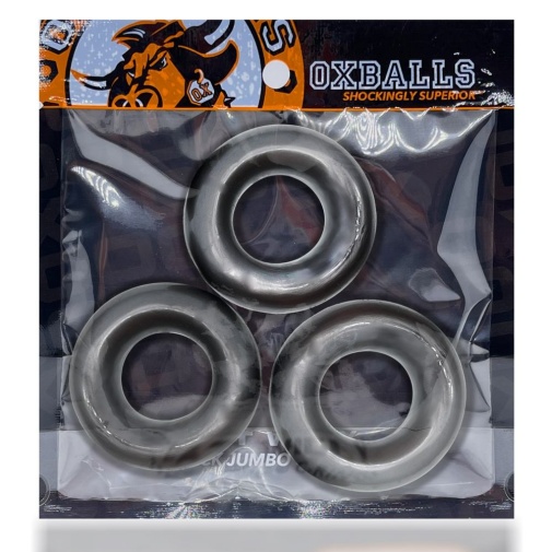 Oxballs - Fat Willy 厚身阴茎环 3件装 - 银色 照片