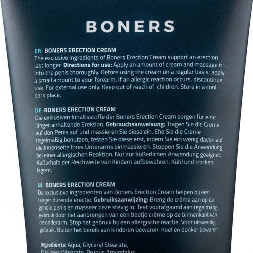 Boners - 男士勃起霜  - 100ml 照片