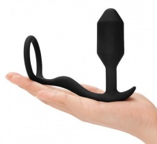B-Vibe - Snug Plug & Tug Ring - Black photo