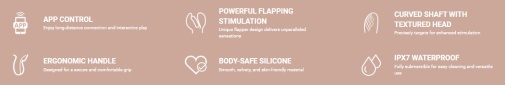 Honey Play Box - Fortexa App Flapping Dual Vibrator - Red  photo