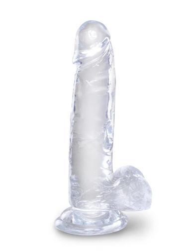 King Cock - 7" 仿真假阳具连阴囊 - 透明 照片