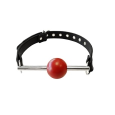 Rouge - Leather Ball Gag w Removable Ball photo