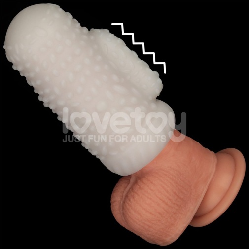 Lovetoy - Knights Ring Vibro 2in1 Sleeve - Drip photo