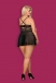 Obsessive - 838-BAB-1 Babydoll & Thong - Black - XXL photo-5
