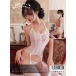 KR - Garter Bodystocking KRW-124 - White photo-6
