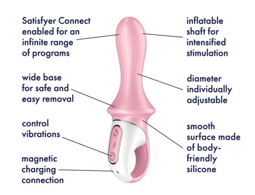 Satisfyer - Air Pump 後庭震棒 5 - 粉紅色 照片