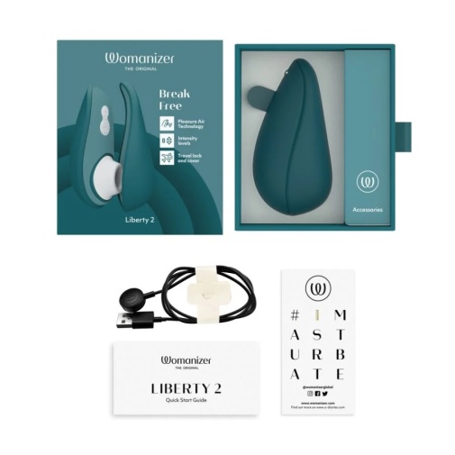 Womanizer - Liberty 2 代 便携版阴蒂吸啜器 - 深绿色 照片