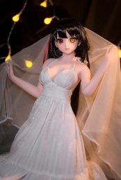 Kurumi 異色瞳迷你動漫白滑蘿莉 柔軟矽膠身體仿真性愛娃娃 60cm (乙烯基頭) 照片