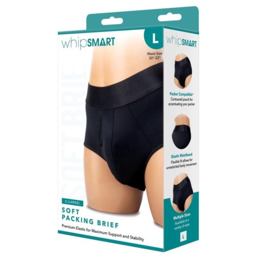 Whipsmart - 柔軟四角內褲 - 黑色 - 中碼 照片