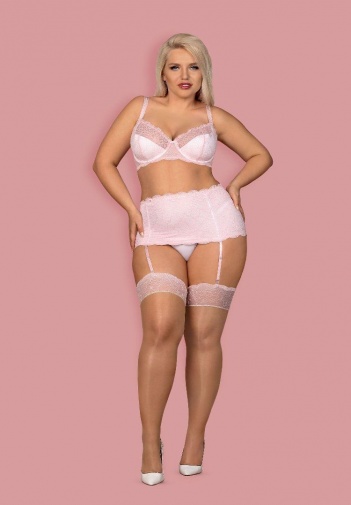 Obsessive - Girlly 3-pcs Set - Pink - XXL photo