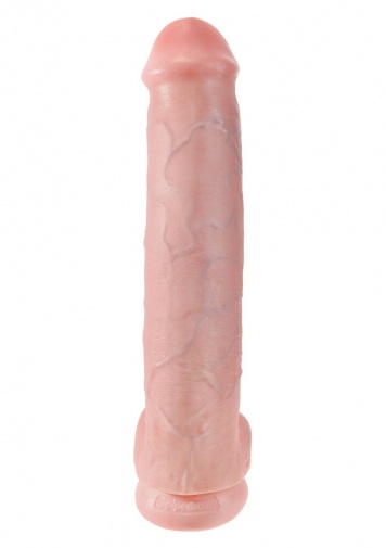 King Cock - 15" 仿真假陽具連睪丸 - 肉色 照片