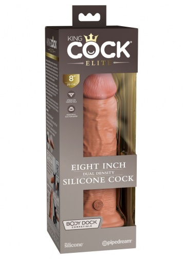 King Cock - 8" Elite 仿真陰莖 - 焦糖色 照片