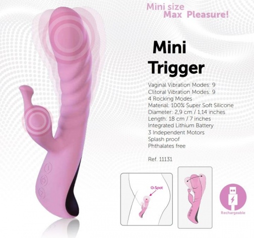 Adrien Lastic - MiNi Trigger 震動棒 - 粉紅色 照片
