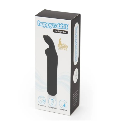 Happy Rabbit - Rabbit Ears 兔仔耳阴蒂刺激震动器 - 黑色 照片