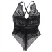 Ohyeah - Lace Floral Sheer Teddy - Black - XL photo-8