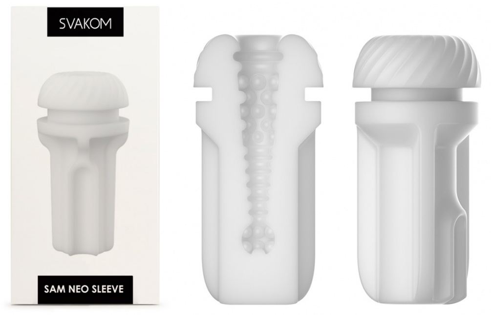 Suction brought to new levels. Sam Neo's next level satisfac... SVAKOM - Sam Neo Sleeve - White photo-3
