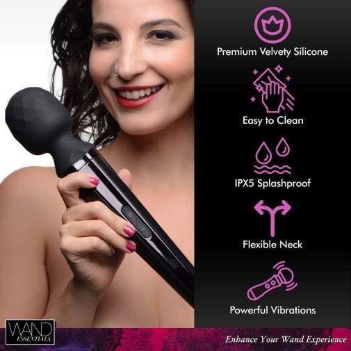 Wand Essentials - 24X Diamond Head Massager - Black photo