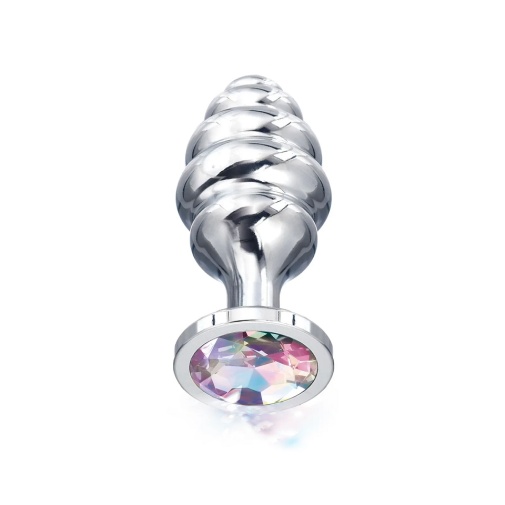 Nixie - Honey Ribbed Metal Butt Plug M - Rainbow photo