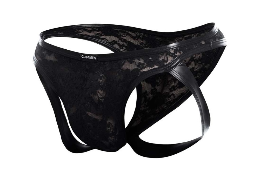 Add Excitement to Your Underwear Drawer with the Fearless L4... Cut4men - Lace Hybrid Jockstrap - Black - M photo-4