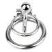 FAAK - Chastity Cage w Urethral Plug - Silver photo-9