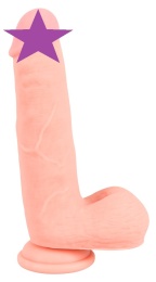 Medical Silicone - Dildo w Balls 20cm photo