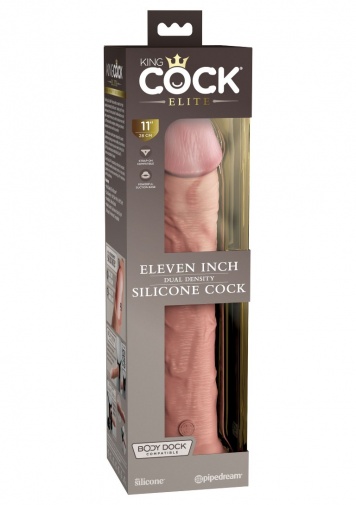 King Cock - 11" Elite 仿真阴茎 - 肉色 照片