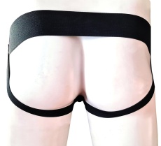 Rouge - Leather Zip Jocks - Black - L photo