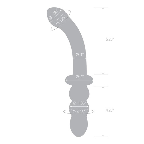 Glas - 12” 玻璃羅紋G點刺激假陽具 照片