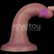 Lovetoy - 6'' 雙層柔軟震動假陽具 - 肉色 照片-2