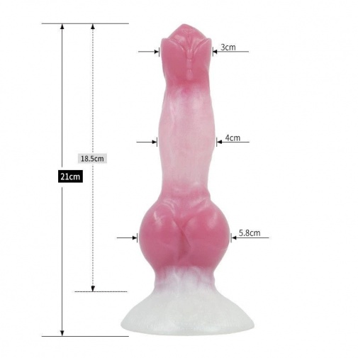FAAK - 地狱犬 Dani 穿戴式假阳具 - 玫瑰红 照片