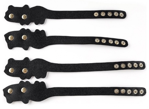 MT - Cat Leather Ankle Cuffs - Black photo