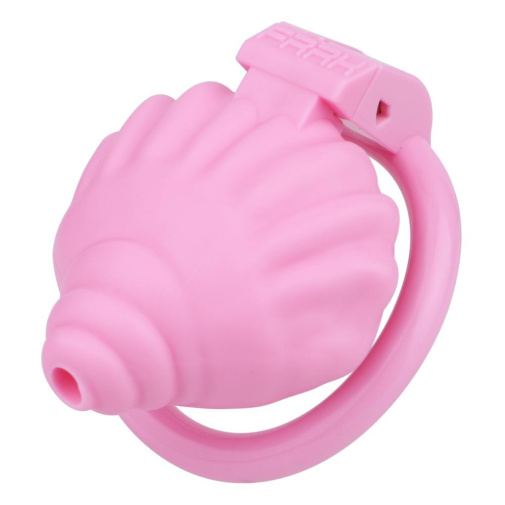 FAAK - Shell Resin Chastity Cage - Pink photo