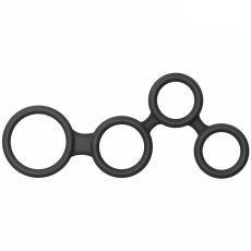 Addicted Toys - Cock Ring w Ball Stretcher - Black photo