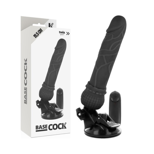 Basecock - Vibro Dildo 19.5cm - Black photo