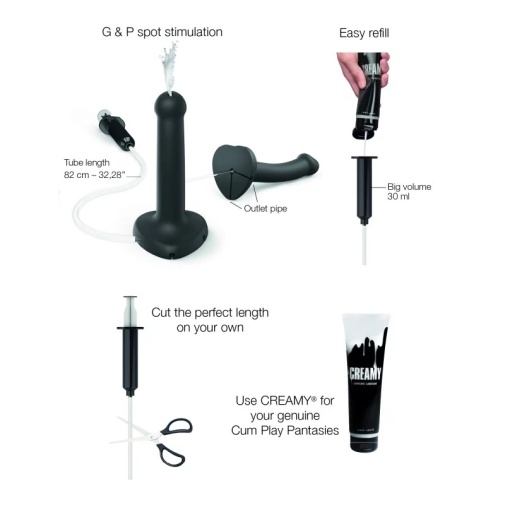 Strap-On-Me - Squirting Realistic Dildo L - Black photo
