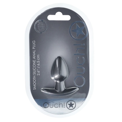 Ouch - Smooth Anal Plug S - Gunmetal 照片