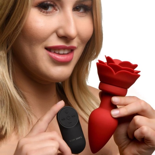 Booty Sparks - 28X Rose Vibro Anal Plug L - Red photo