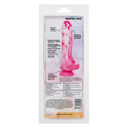 CEN - 6" Twisted Realistic Dildo - Pink photo
