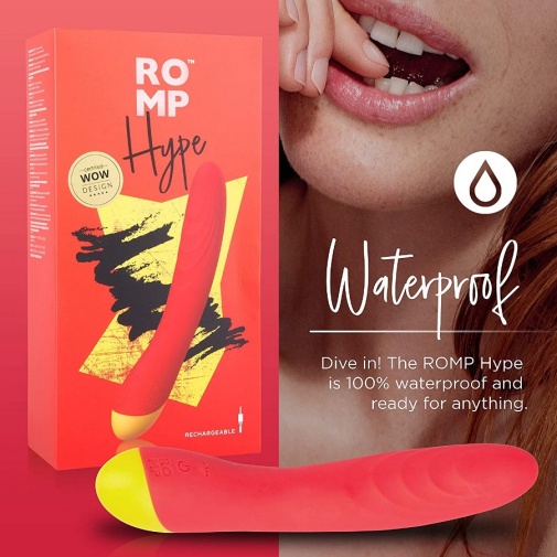 Romp - Hype G点纹路刺激按摩棒 - 橙色 照片