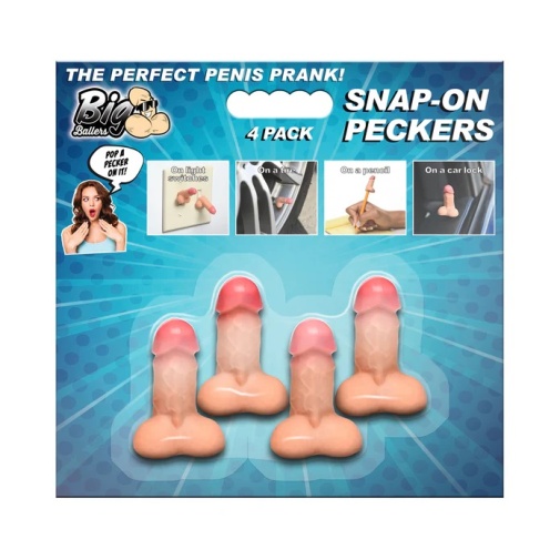 Big Ballers - Snap-On Peckers - 4 pcs photo