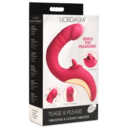 Lickgasm - Tease & Please Thrusting Licking Vibe - Pink photo