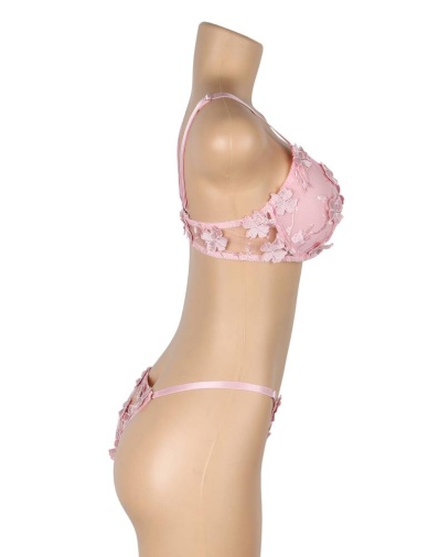 Ohyeah - Floral Bra Set - Pink - M photo