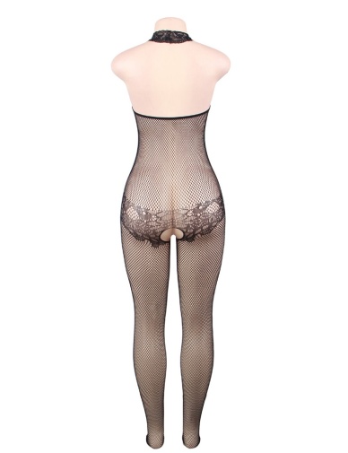 Ohyeah - Lace Turtleneck Bodystocking - Black - XL photo