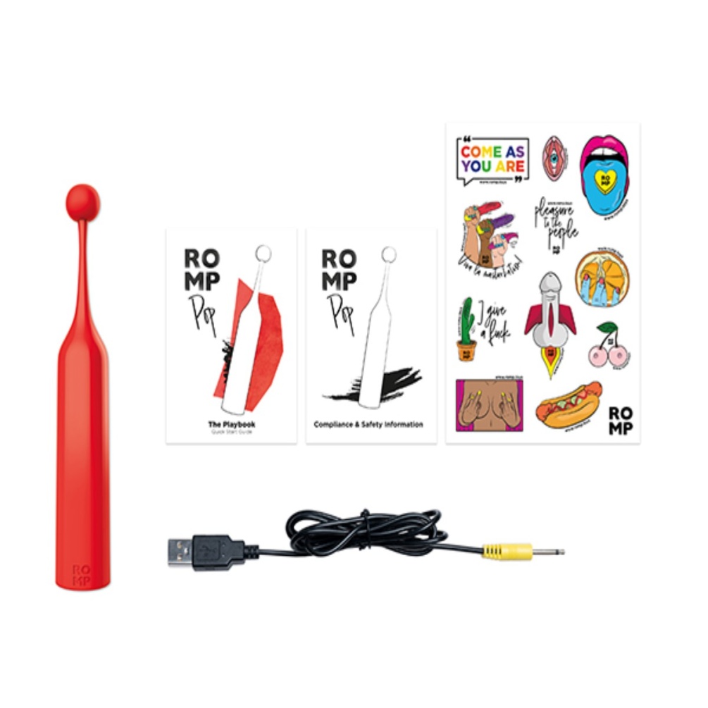 ROMP Pop is a high frequency clitoral stimulator for versati... Romp - Pop - Red photo-10