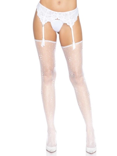 Leg Avenue - Daisy 點點紋絲襛 - 白色 照片