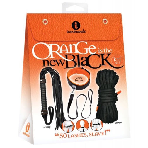 Icon Brands - 50 Lashes Slave Bondage Kit #3 - Black photo