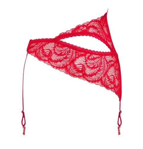 Obsessive - Atenica Garter Belt - Red - M/L photo